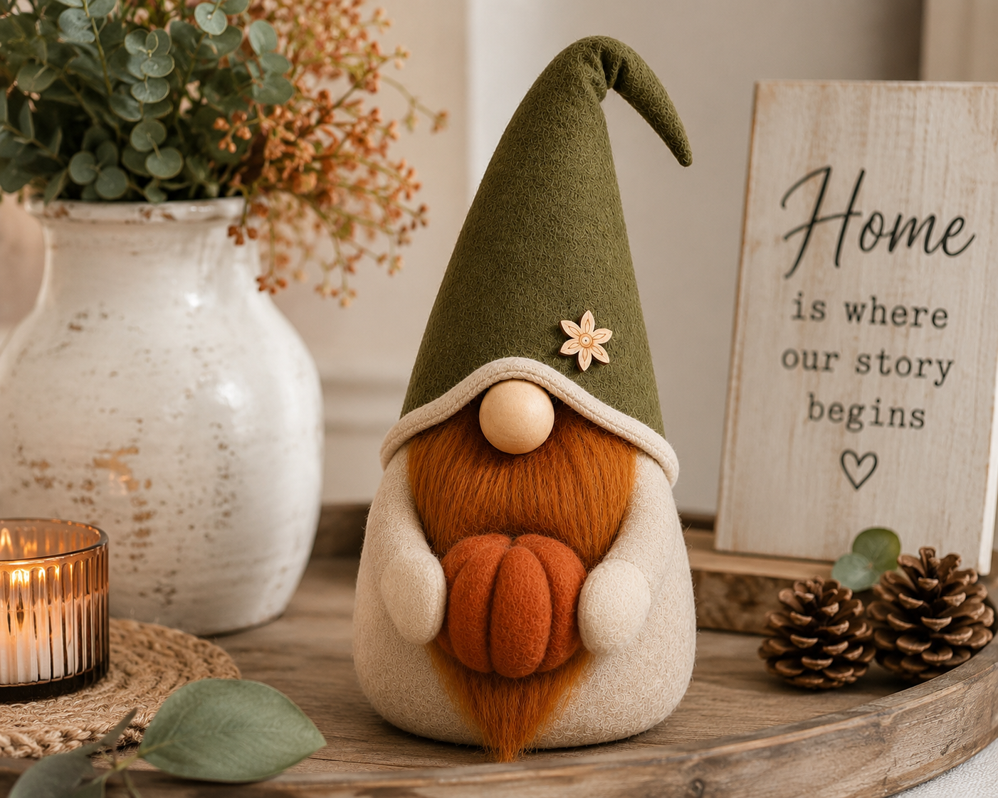 Handmade Autumn Pumpkin Gnome – Exclusive to Forever Gnomes UK