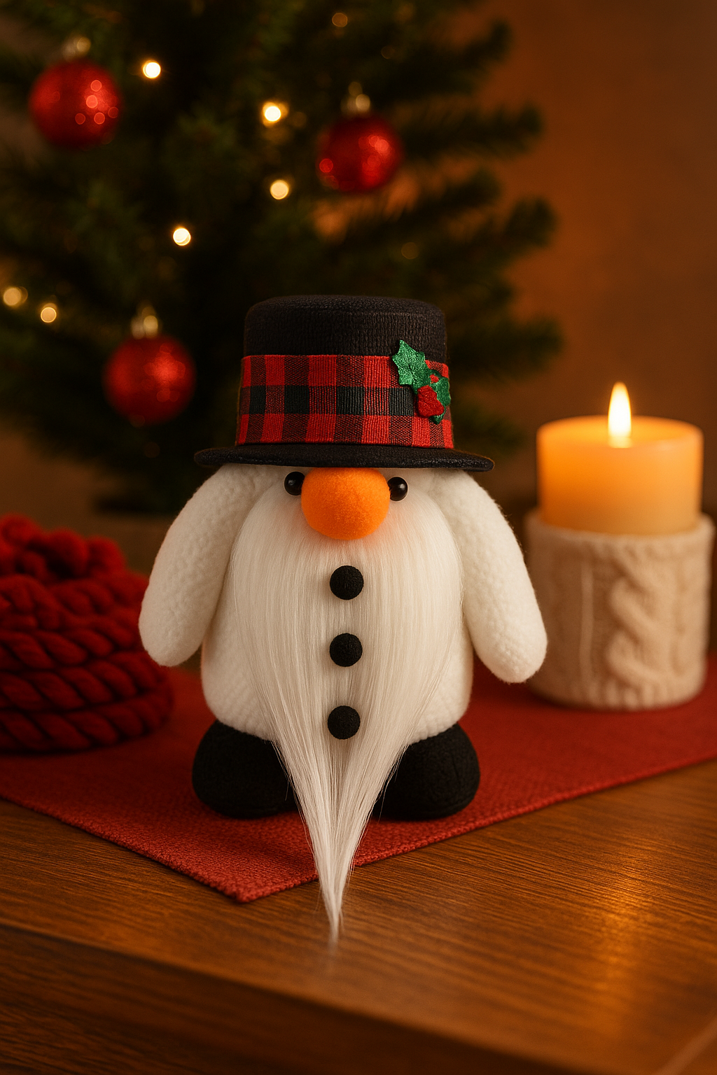 Handmade Snowman Gonk, Nordic, Gnome, Swedish Tomte