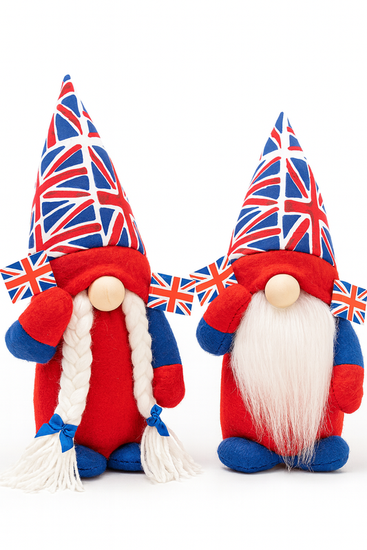 Handmade Union Jack Nordic Gnomes, Gonk, Swedish Tomte