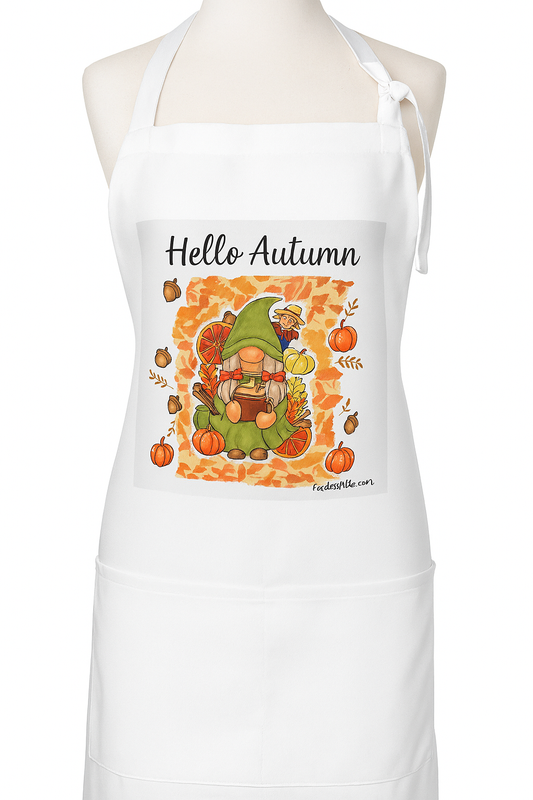 Polyester Adult Hello Autumn Gonk Apron with pocket
