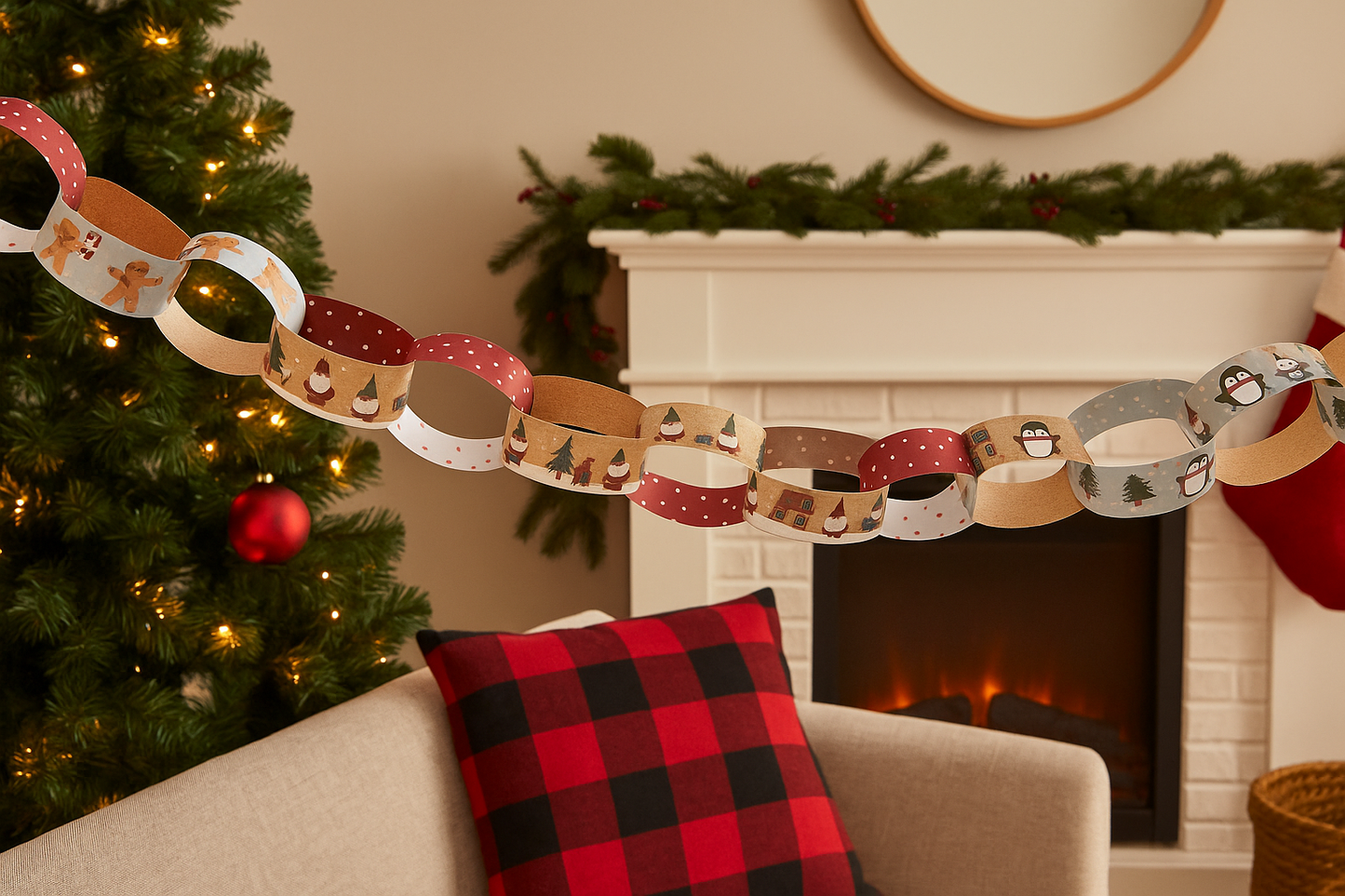 Pack of 36 Christmas Paper Chains