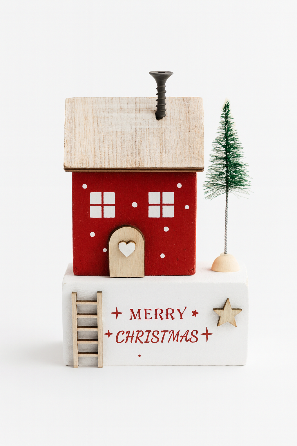 Merry Christmas Festive Mini House 10.5cm