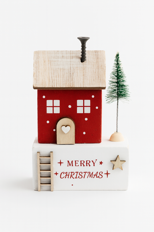 Merry Christmas Festive Mini House 10.5cm