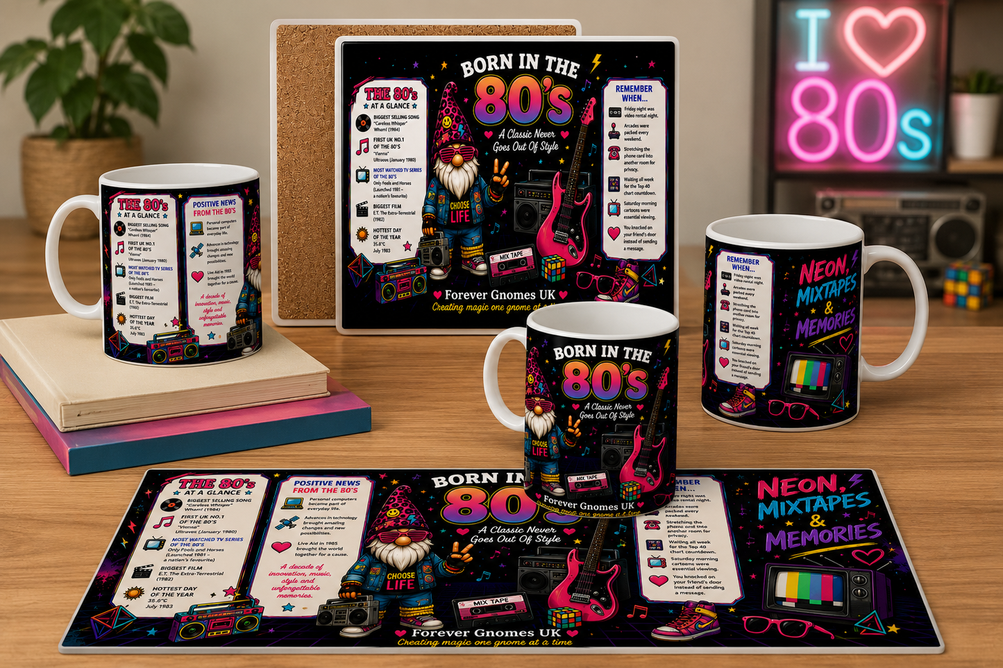 Remember When – Born in the 80’s Mug & Coaster Gift Set