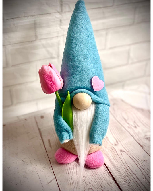 Handmade Duck Egg Blue Tulip Gonk, Nordic, Gnome, Swedish Tomte