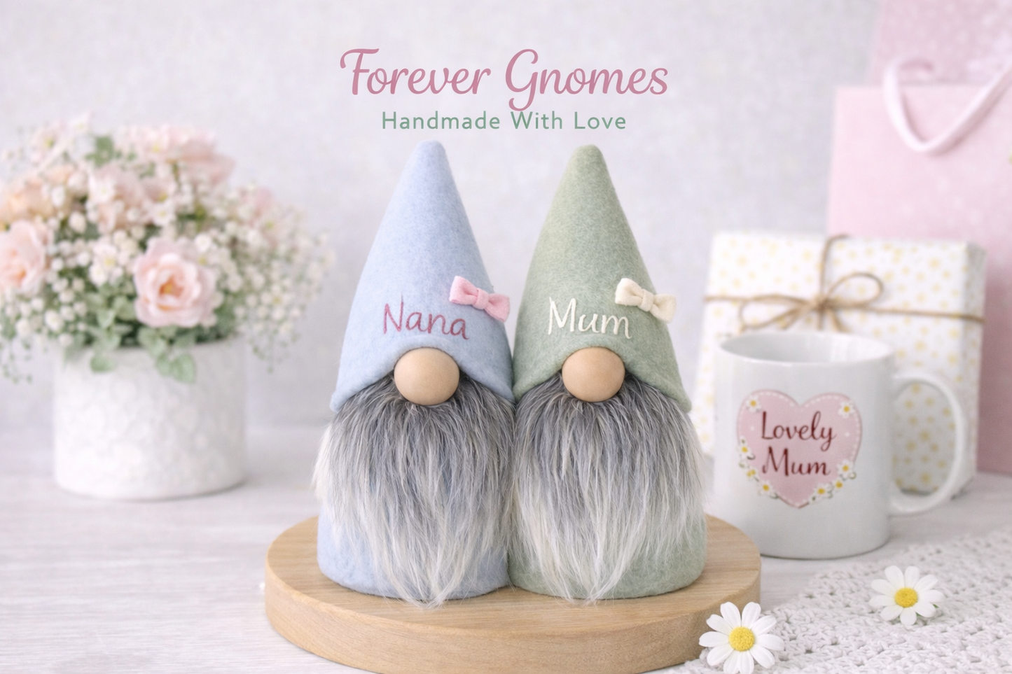 Handmade Mum Gonk, Gnome, Swedish Tomte  – Approx. 8 Inches