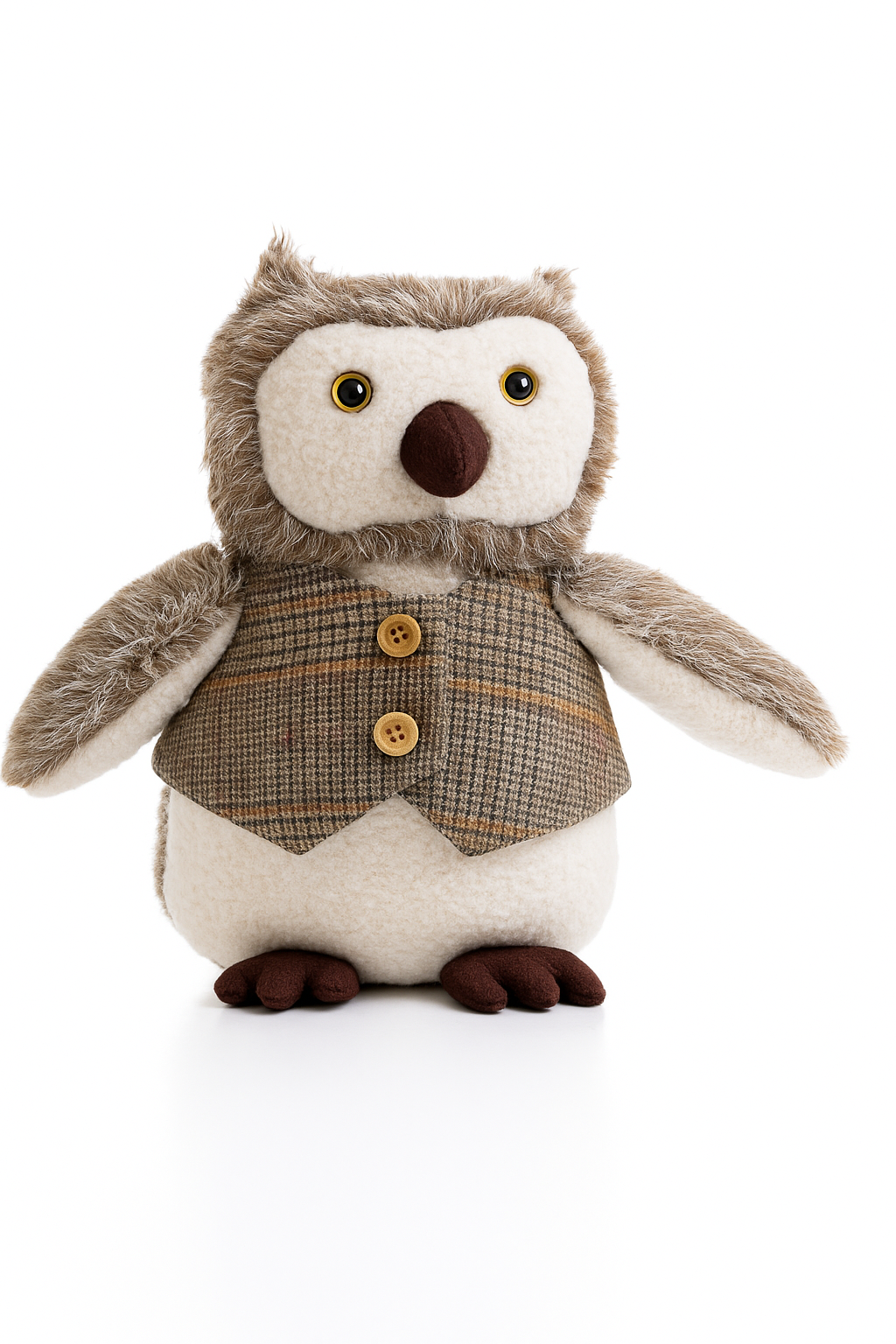 Fabric Owl Novelty Doorstop 24cm