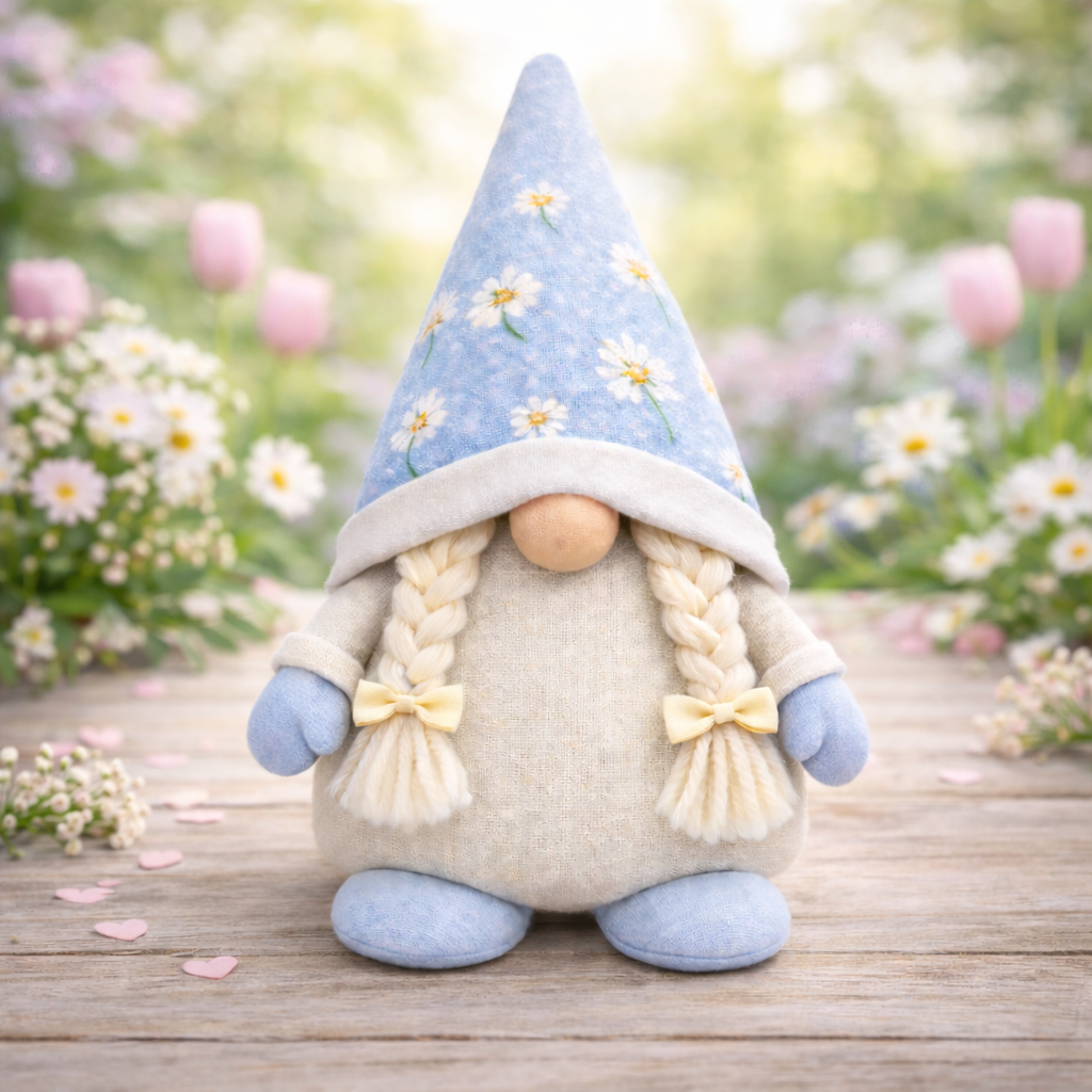 Daisy Meadow Gonk – Handmade Decorative Gonk (Approx. 9 Inches)