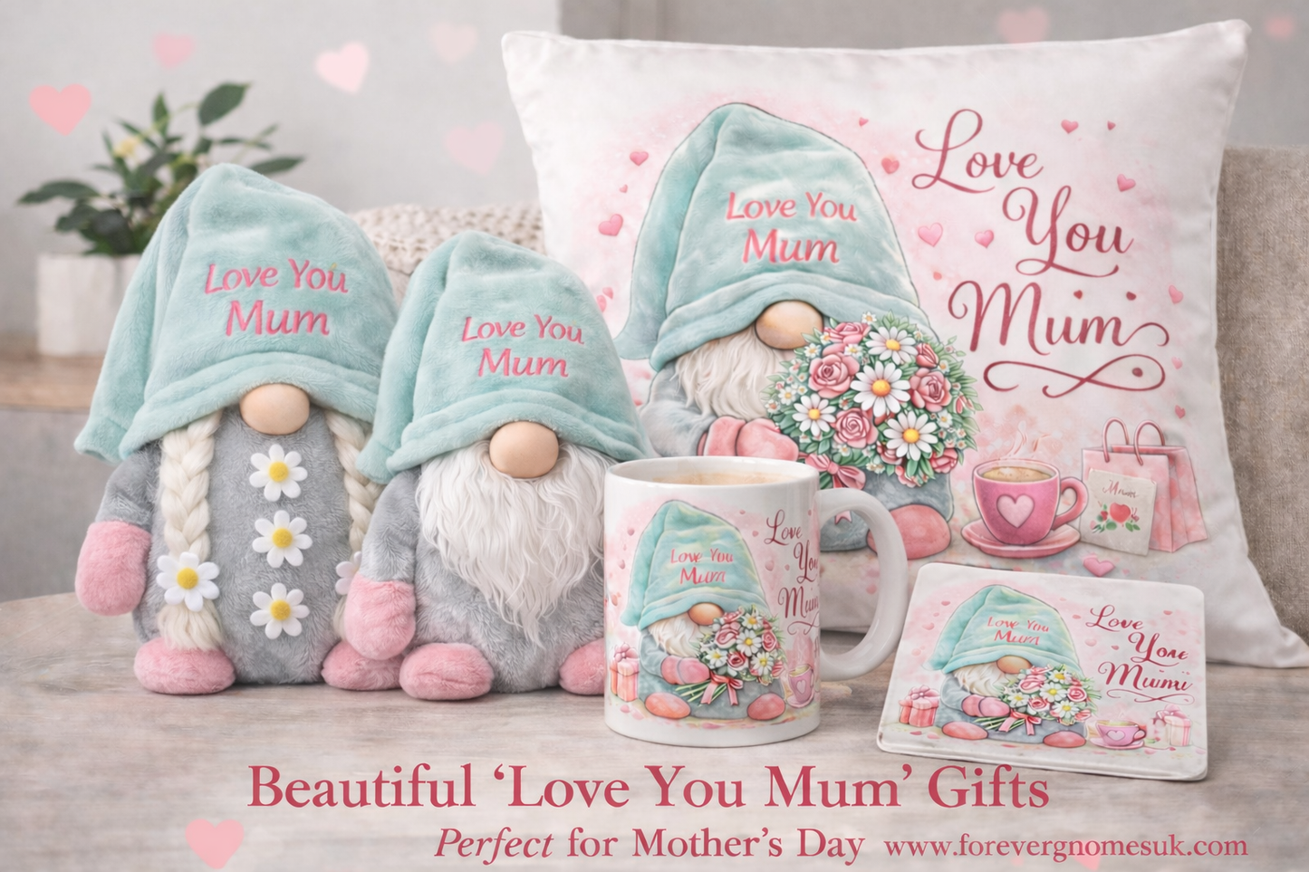 Love You Mum Plush Gonk, Mother’s Day Gift