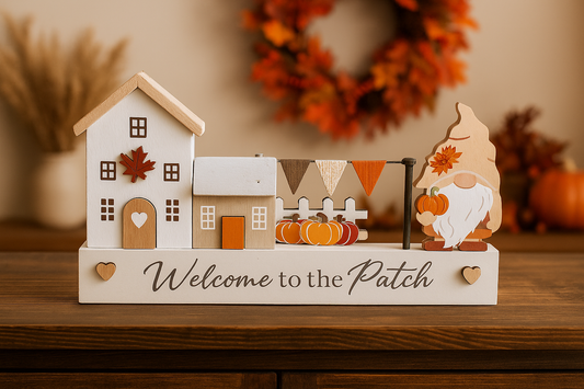 Welcome to the Patch Autumn Gonk Plaque,  20cm