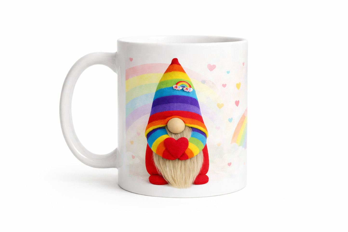 Be Your Own Kind of Rainbow Ceramic Gonk Mug 11oz