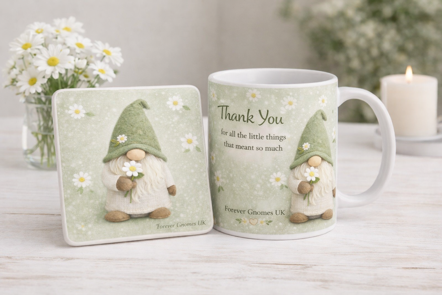 Thank You Daisy Gift Set  By Forever Gnomes UK