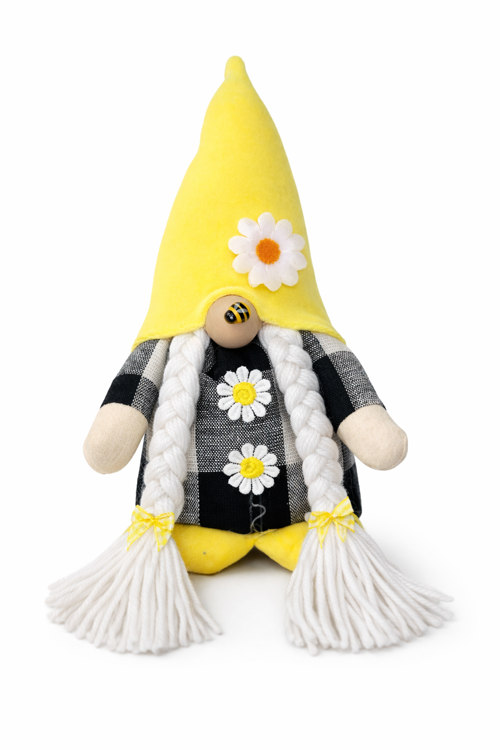 Handmade Sunshine and Daises Gonk, Nordic Gnome, Swedish Tomte