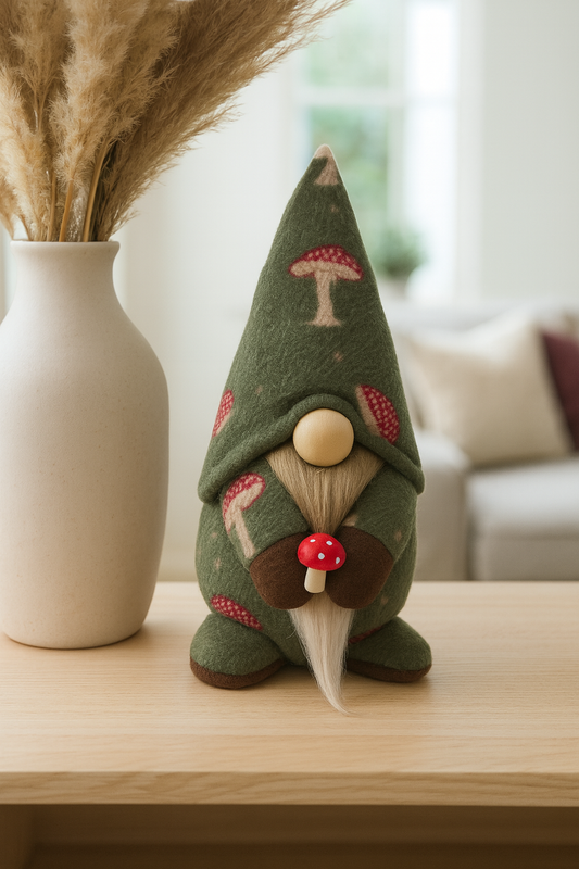 Handmade Limited Edition Toadstool Gonk, Nordic, Gnome, Swedish Tomte