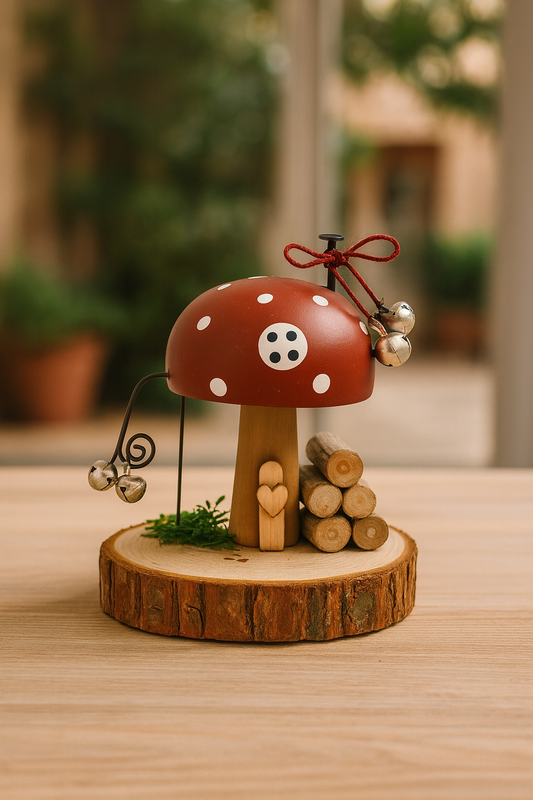 Wooden toadstool house 10.5cm, Autumn Decor, Autumn Display