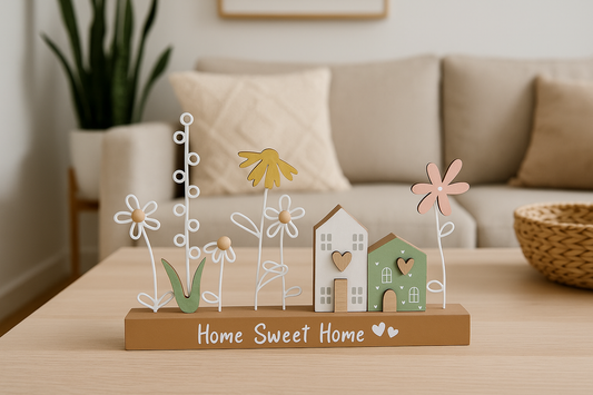Home Sweet Home Floral Decorative Plaque 20cm
