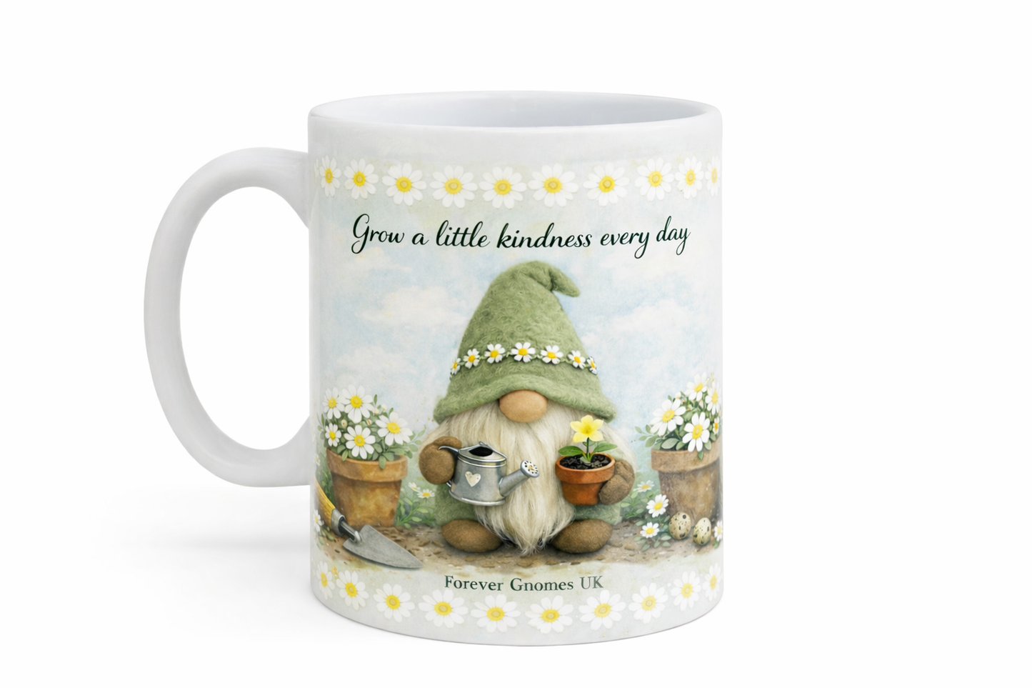 Grow a Little Kindness Every Day – Illustrated Ceramic Mug