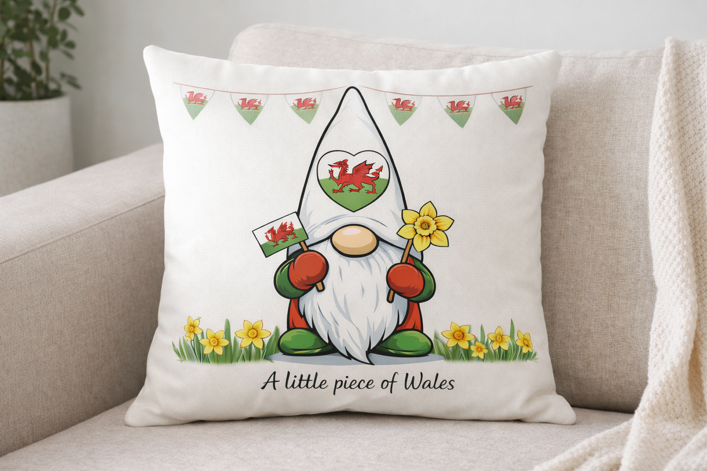 A Little Piece of Wales Cushion – 40 x 40cm