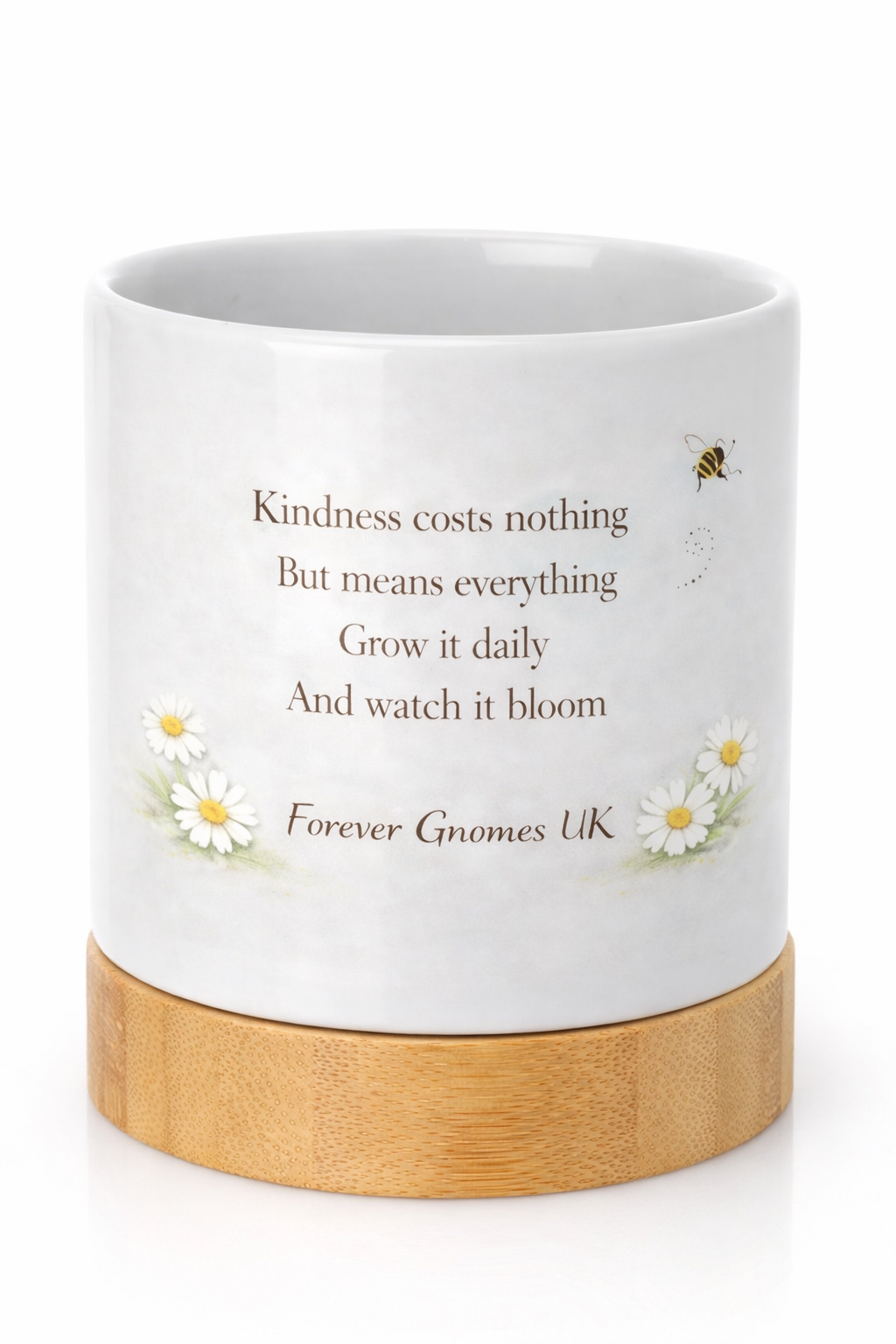 Kindness Grows Gonk Plant Pot with Bamboo Base