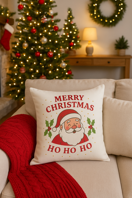 Merry Christmas Soft Valour Santa Cushion 40 x 40cm