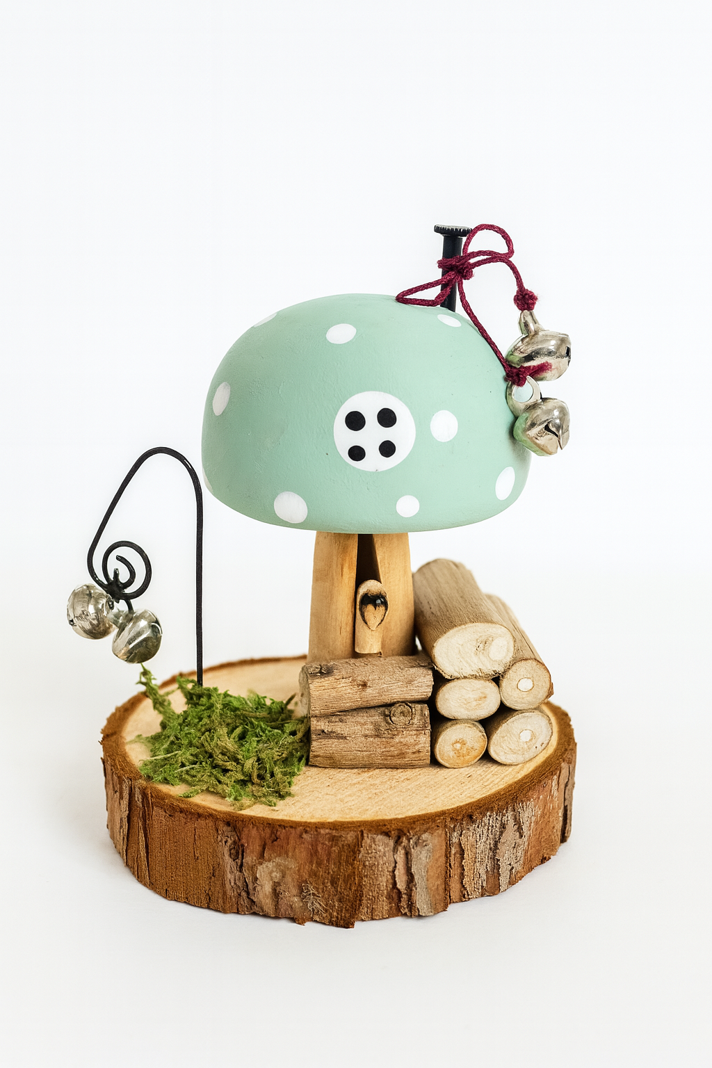 Wooden toadstool house 10.5cm, Autumn Decor, Autumn Display