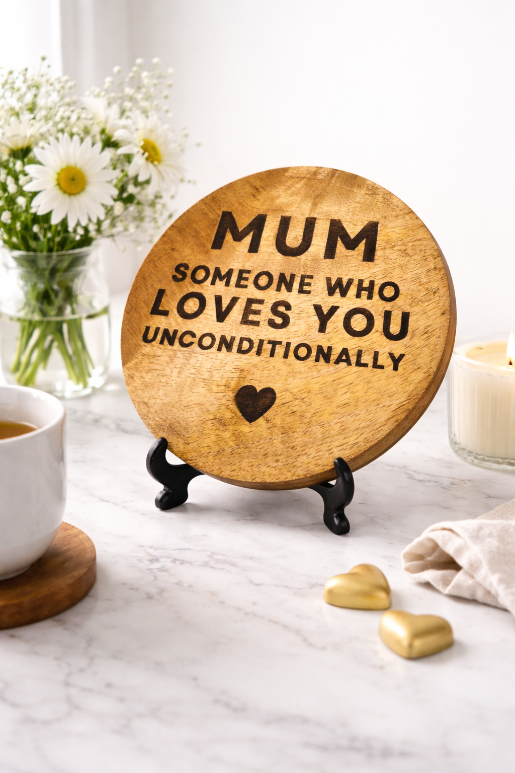 Mum Someone Loves You Wooden Coaster