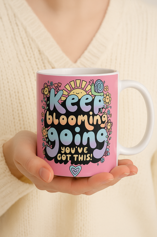 Keep Blooming Going Porcelain Mug 11oz