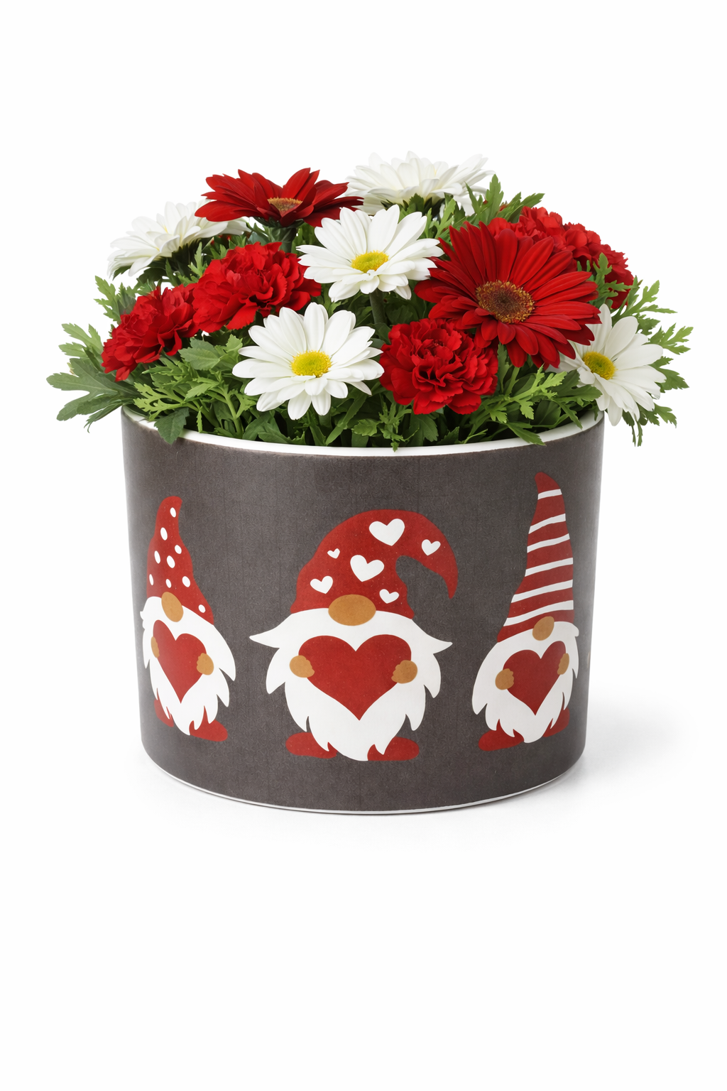 Love Heart Gonk Planter / Pot Cover 10.5cm x 12cm