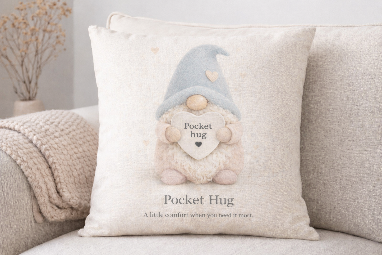 Pocket Hug Linen Cushion – 40 x 40cm