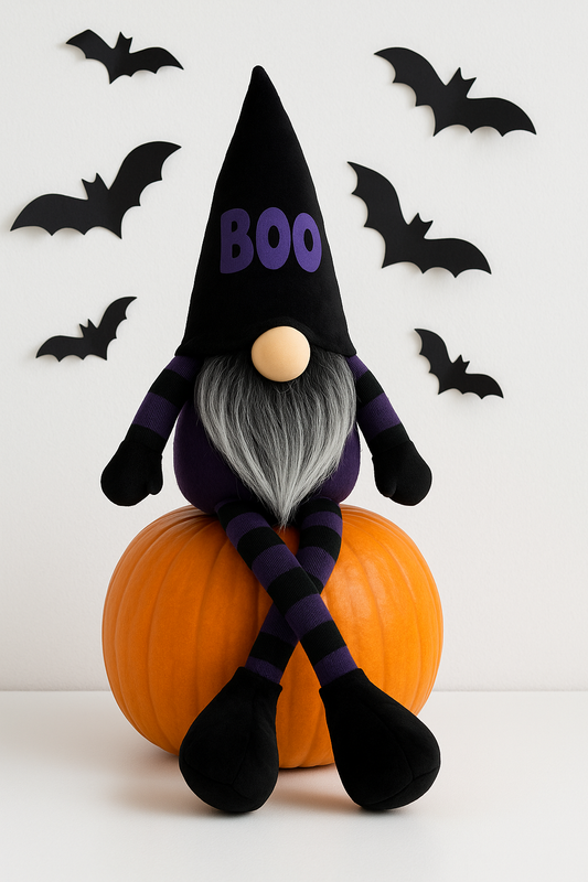 Handmade Boo Shelf Sitting Gonk, Purple, Nordic, Gnome, Swedish Tomte