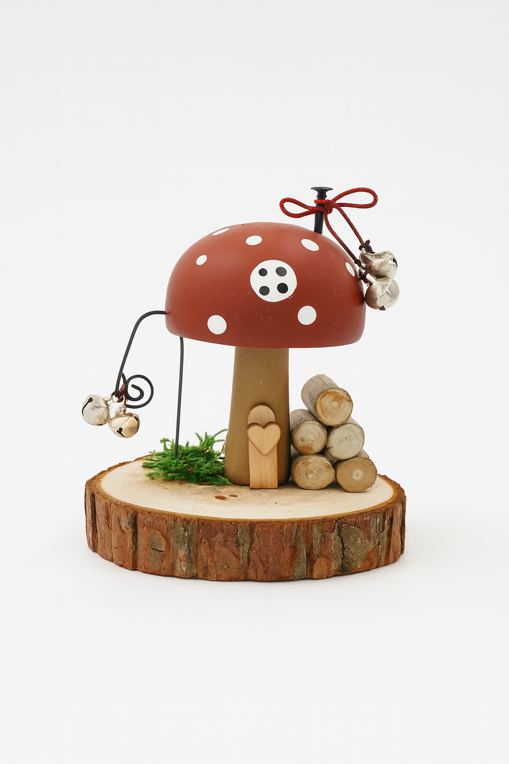 Wooden toadstool house 10.5cm, Autumn Decor, Autumn Display