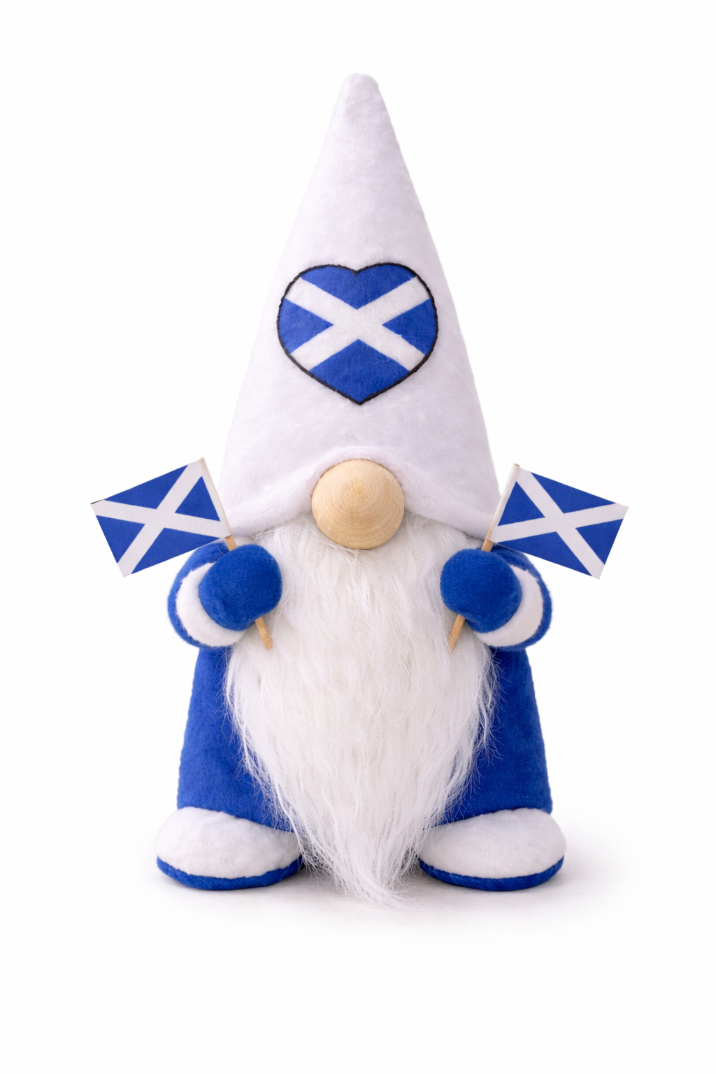 Scottish Saltire Gonks – Handmade Decorative Pair