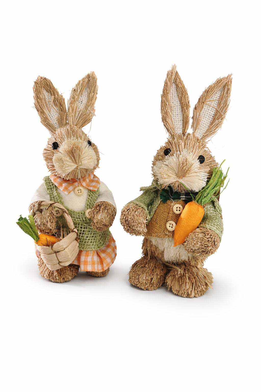 Decorative Straw Rabbits 23cm