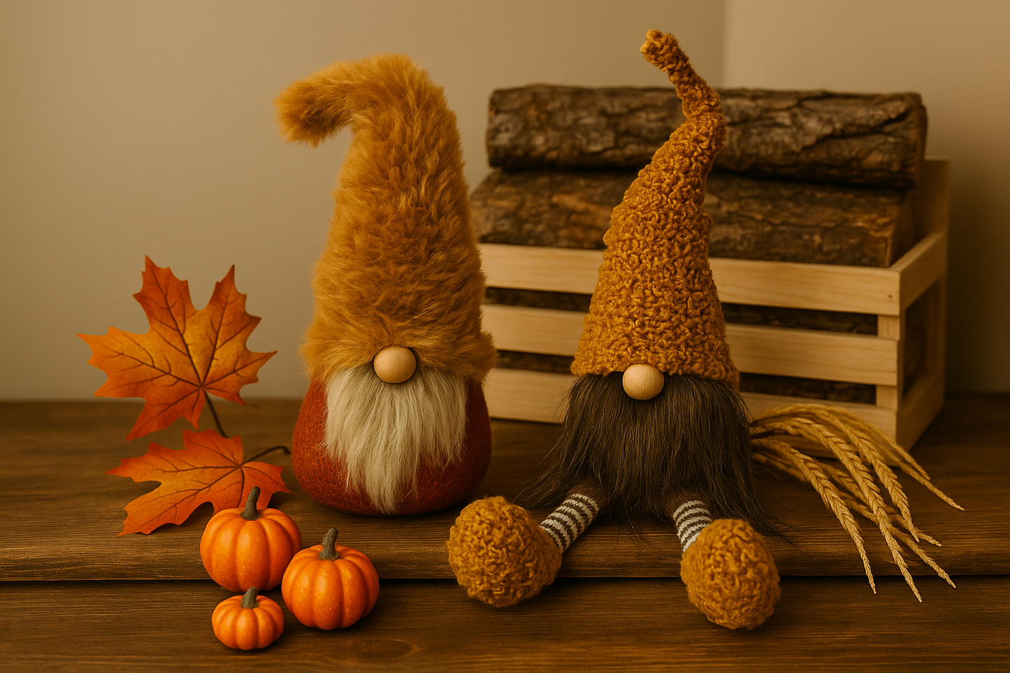 Mini Orange Gonk 18cm, Nordic Gnome Swedish Tomte