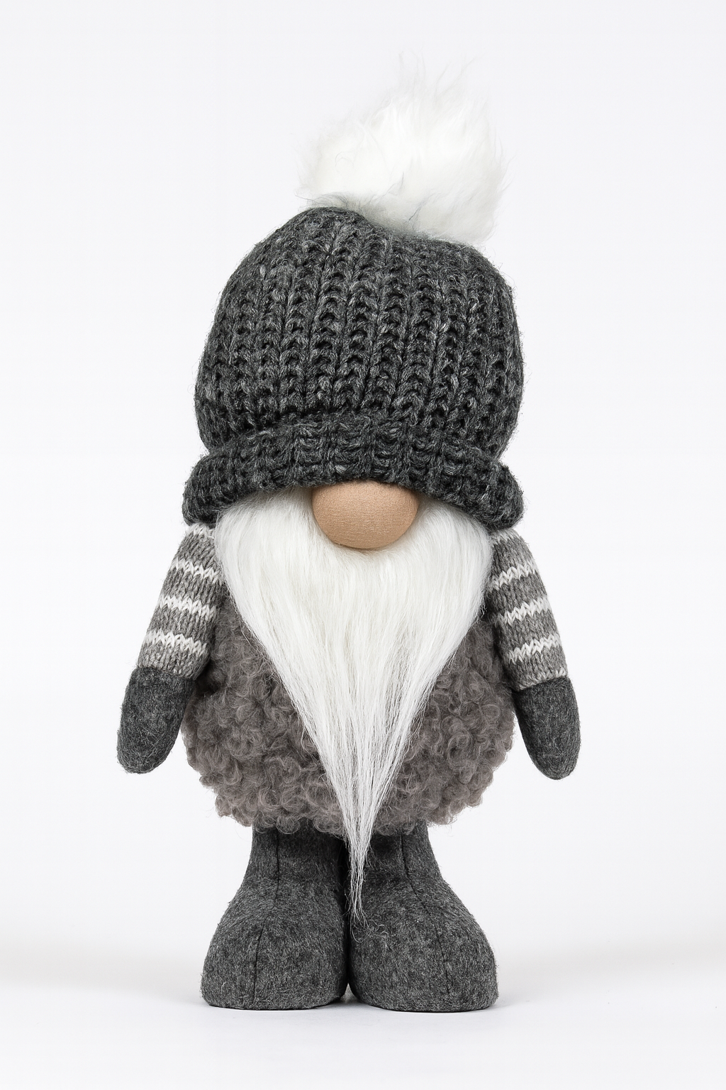 Grey Bobble Hat Christmas Gonk 40cm, Nordic Gnome, Swedish Tomte