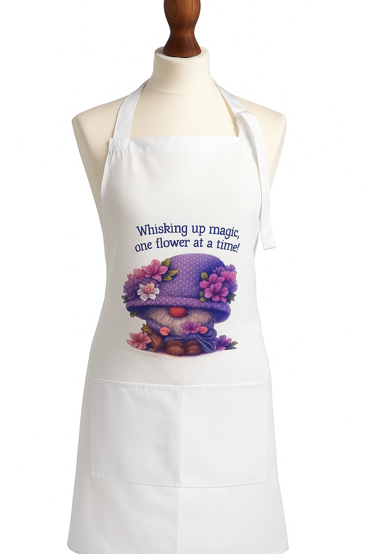 Polyester Whisking Up Magic Gonk Adult Apron, With Pocket