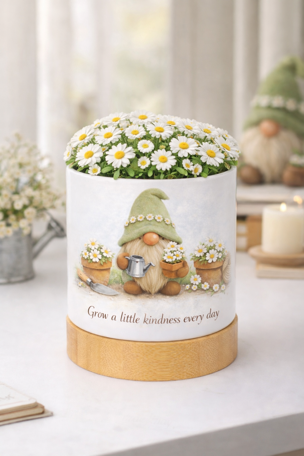 Kindness Grows Gonk Plant Pot with Bamboo Base