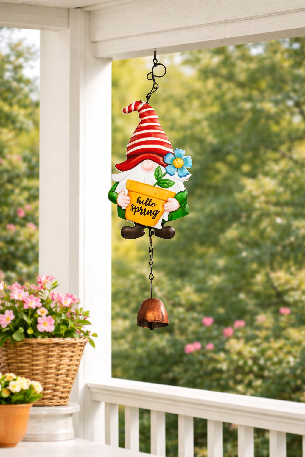 Metal Gonk Wind-chimes, Gnome, Nordic, Swedish Tomte