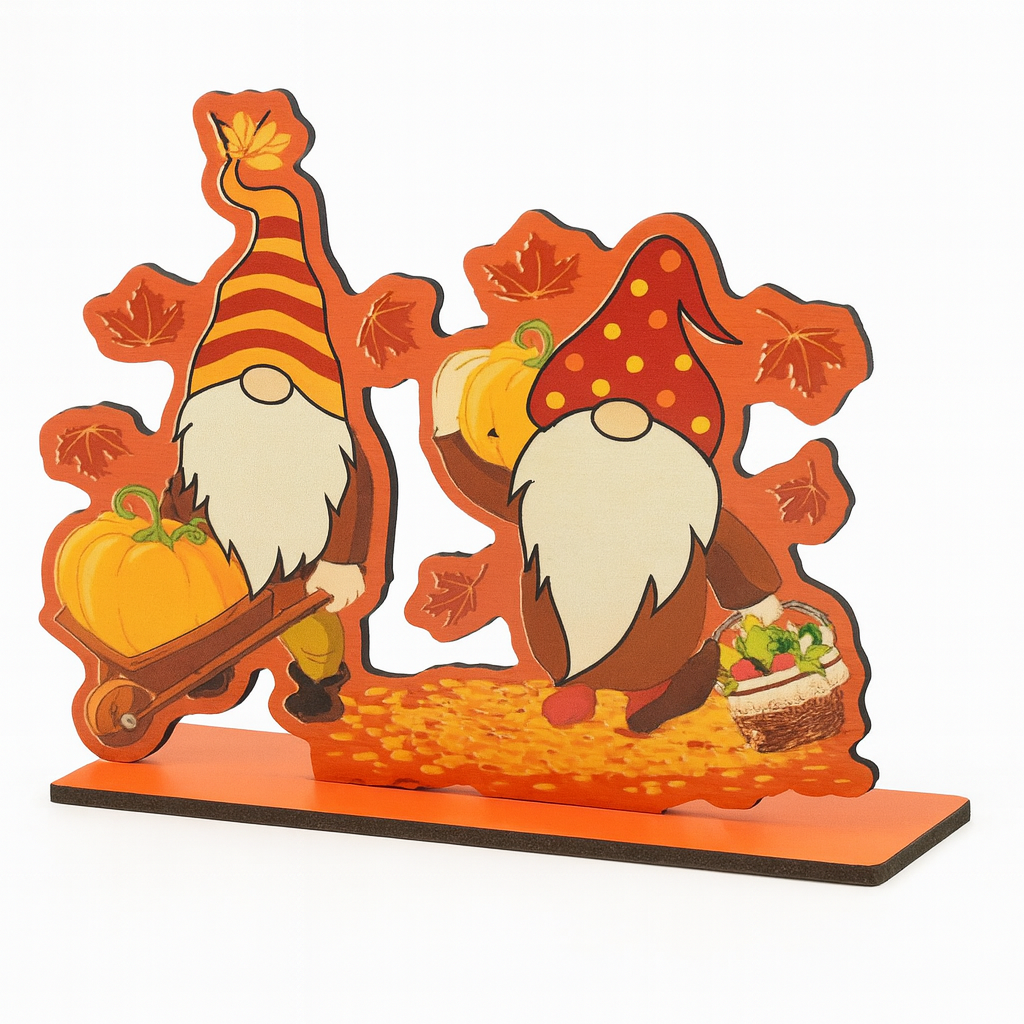 Autumn Gonk Wooden Block Decoration, Nordic, Gnome, Swedish Tomte