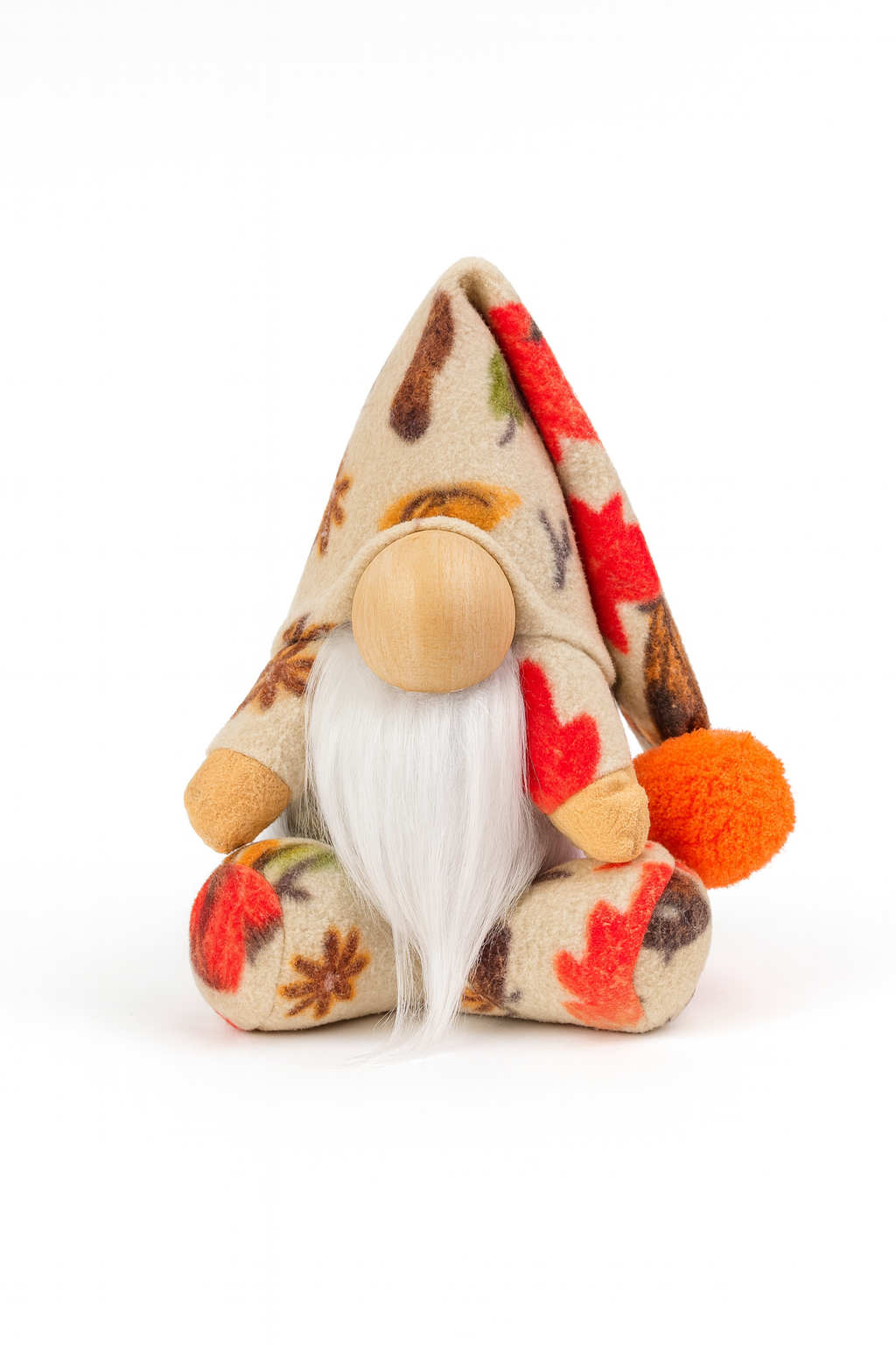 Handmade Autumnal Nordic Gnome with Floppy Hat and Pom Pom