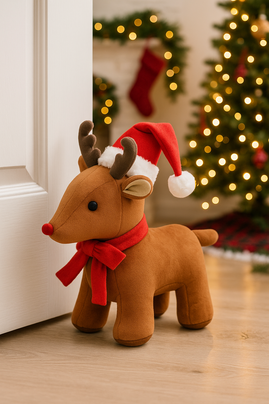 Festive Novelty Reindeer Doorstop