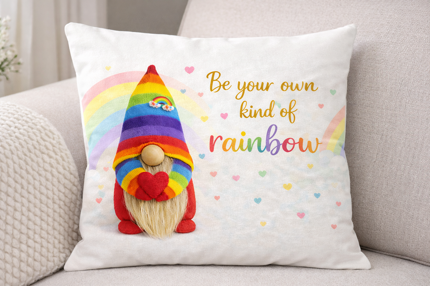 Be your Own Kind of Magic Rainbow Cushion 40 x 40cm