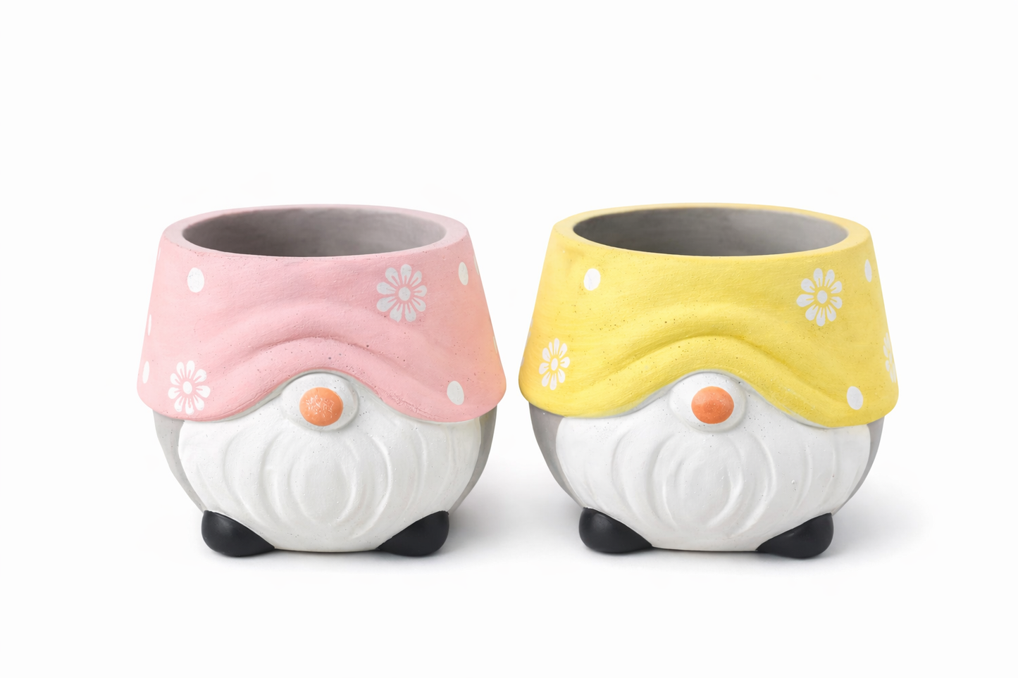 Gnome Ceramic Plant Pot – Pink or Yellow