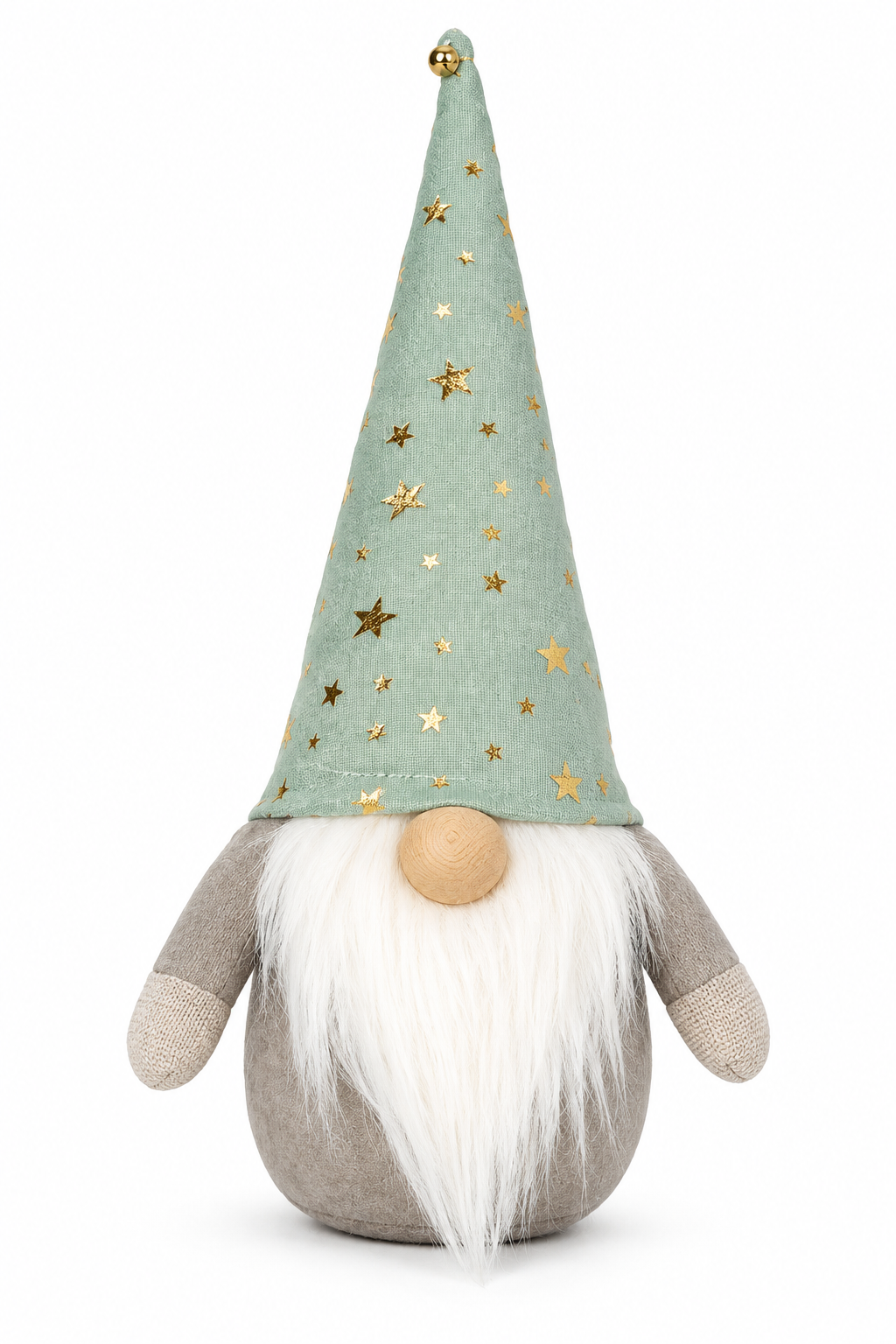 Mini Gnome with Gold Star Hat & Bell – 22cm