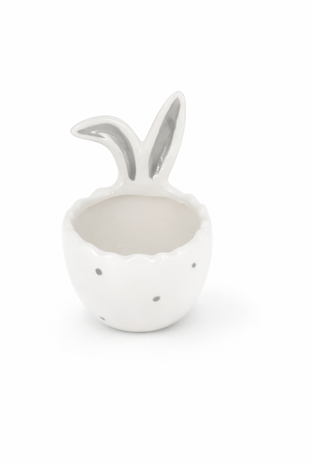 Large Ceramic Rabbit Ears Egg Cup, Easter Decor, Easter Display, 11cm