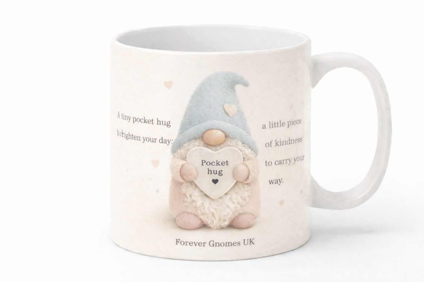 Pocket Hug Ceramic Mug – 11oz Kindness Gift | Cute Gonk Mug | Dishwasher & Microwave Safe