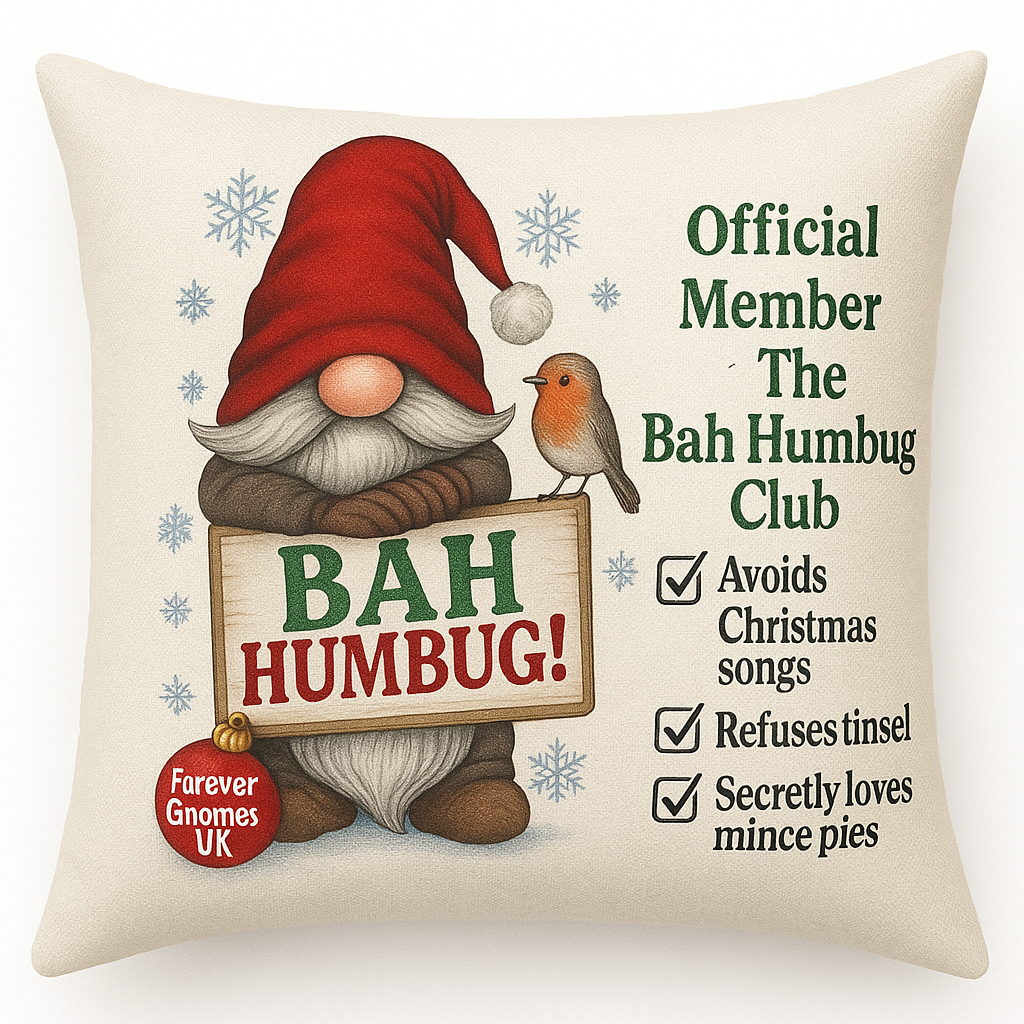 Limited Addition Bah Humbug 40 x 40 Soft Valour Gonk Cushion