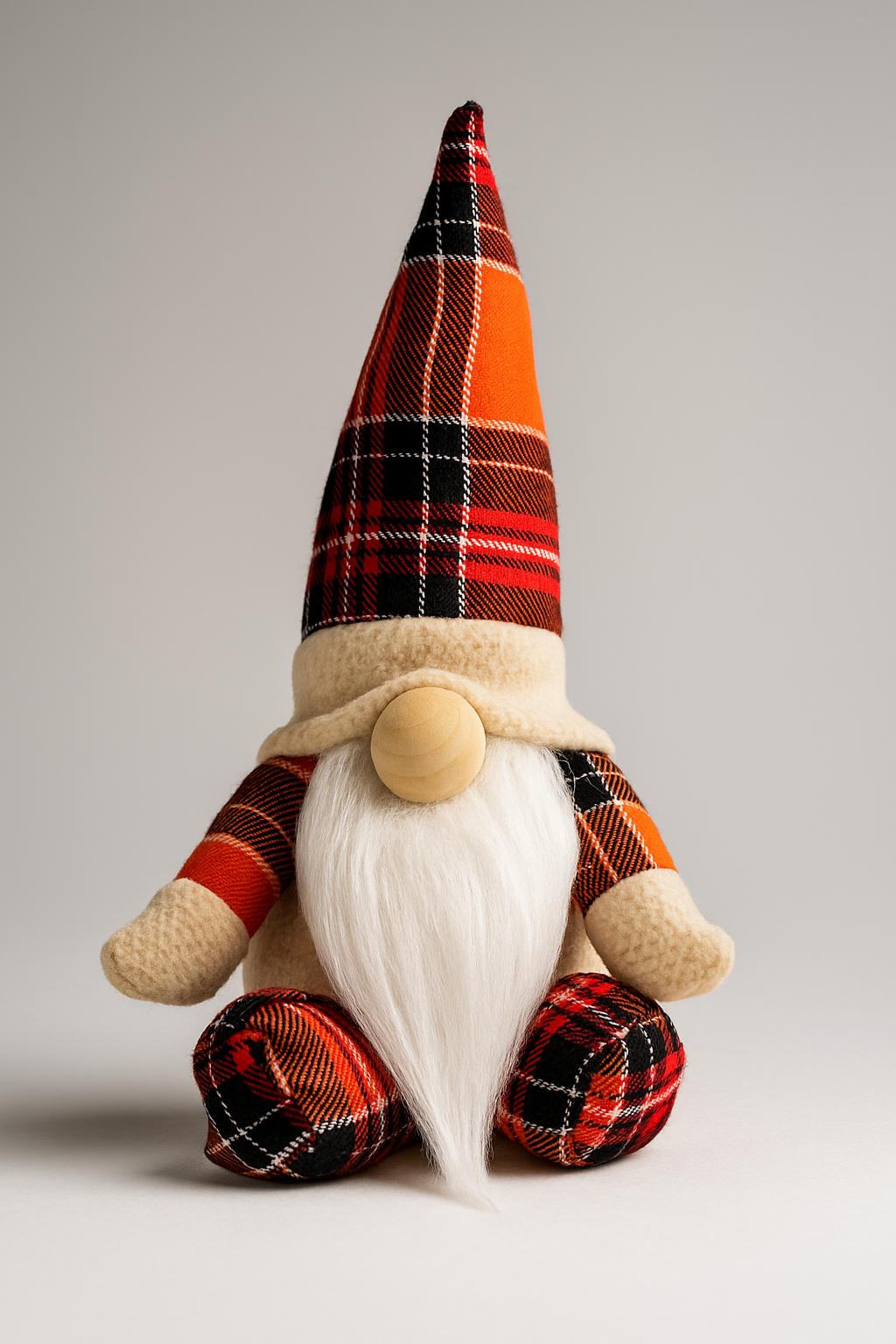 Mini Autumn Gonks with tartan design 7 inches