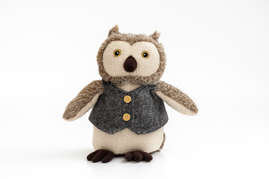 Fabric Owl Novelty Doorstop 24cm