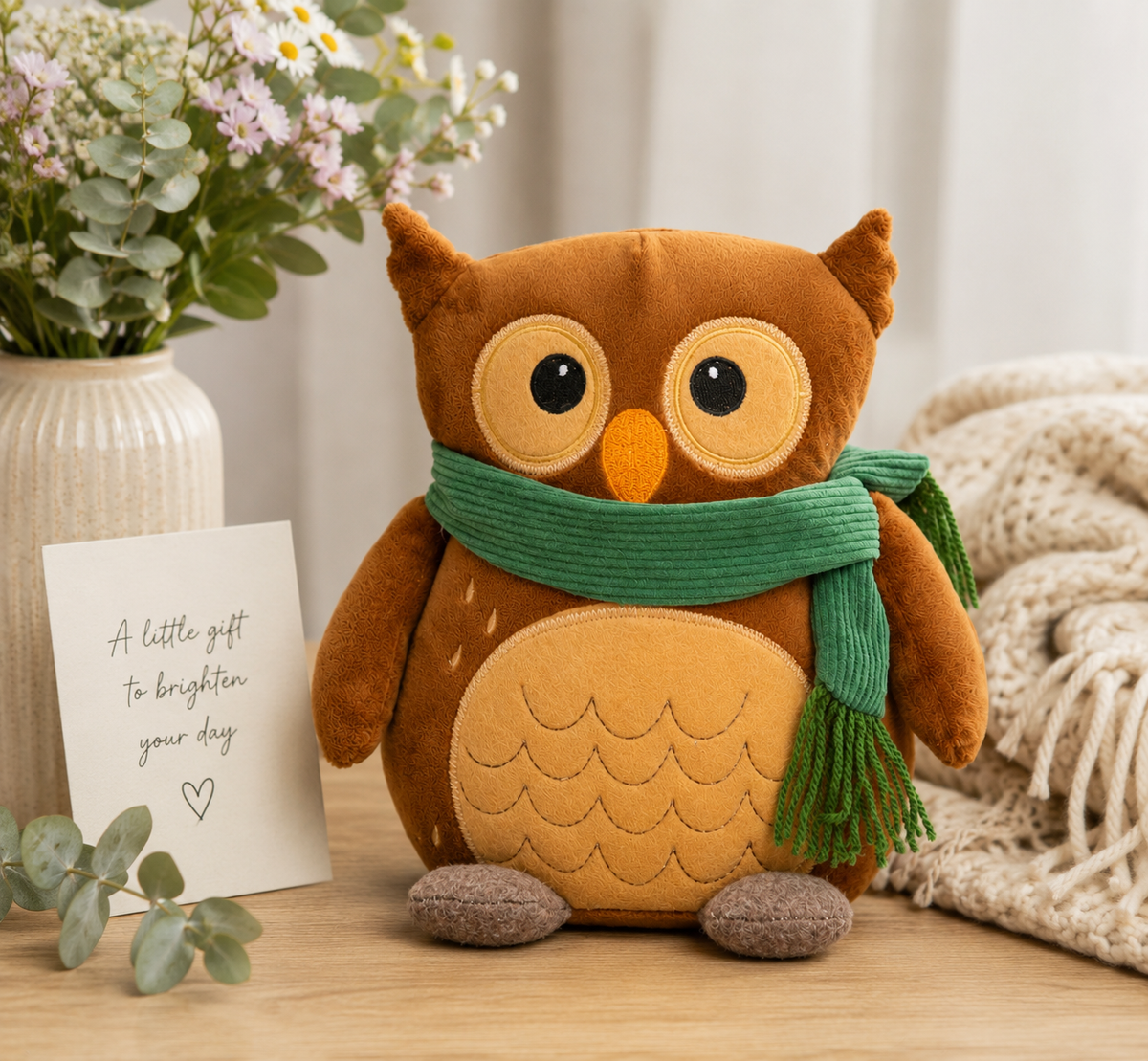 Fabric Owl Weighted Doorstop